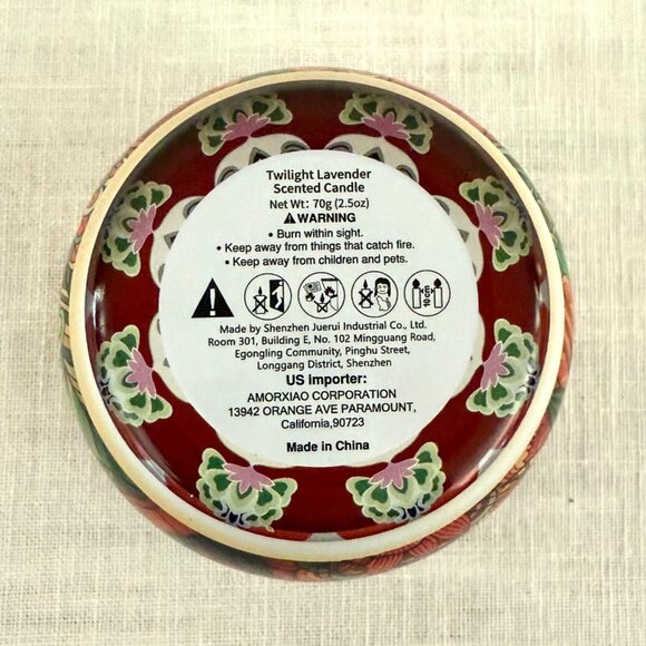 Twilight Lavender Scented Candle In Decorative Tin 2.5 Oz - Picture 4 of 5